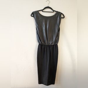 Alice and Olivia Leather Top right dress